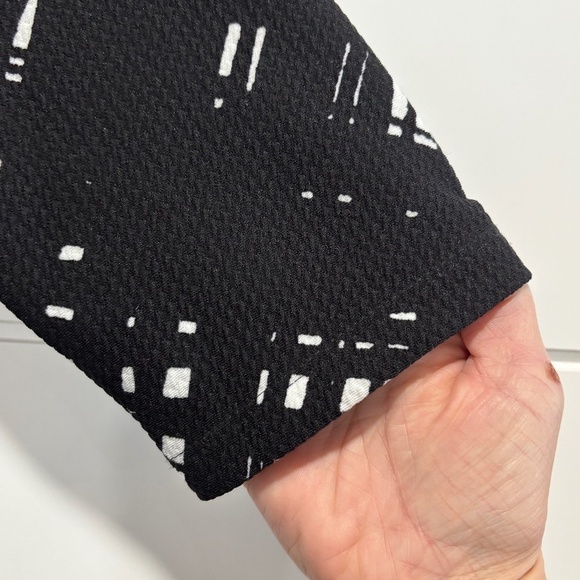 Rabbit Rabbit Rabbit lined black and white geometric lined dress sz 12 - Picture 7 of 16